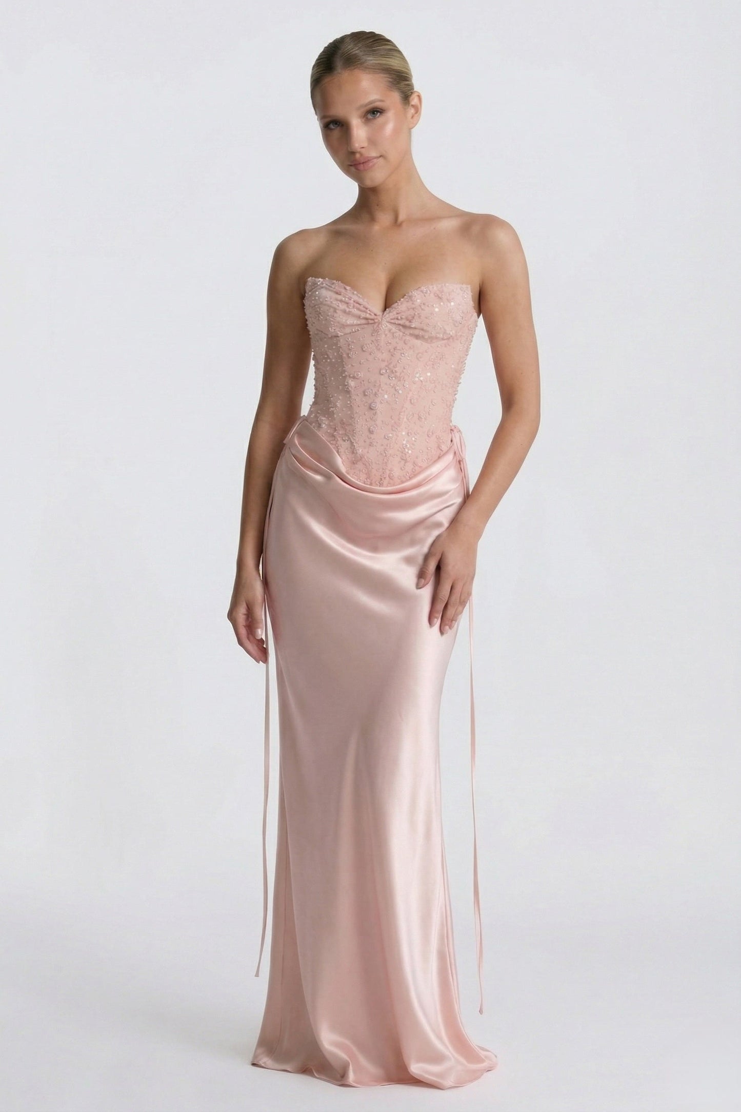 Ines | Satin Sheath Wedding Guest Dress