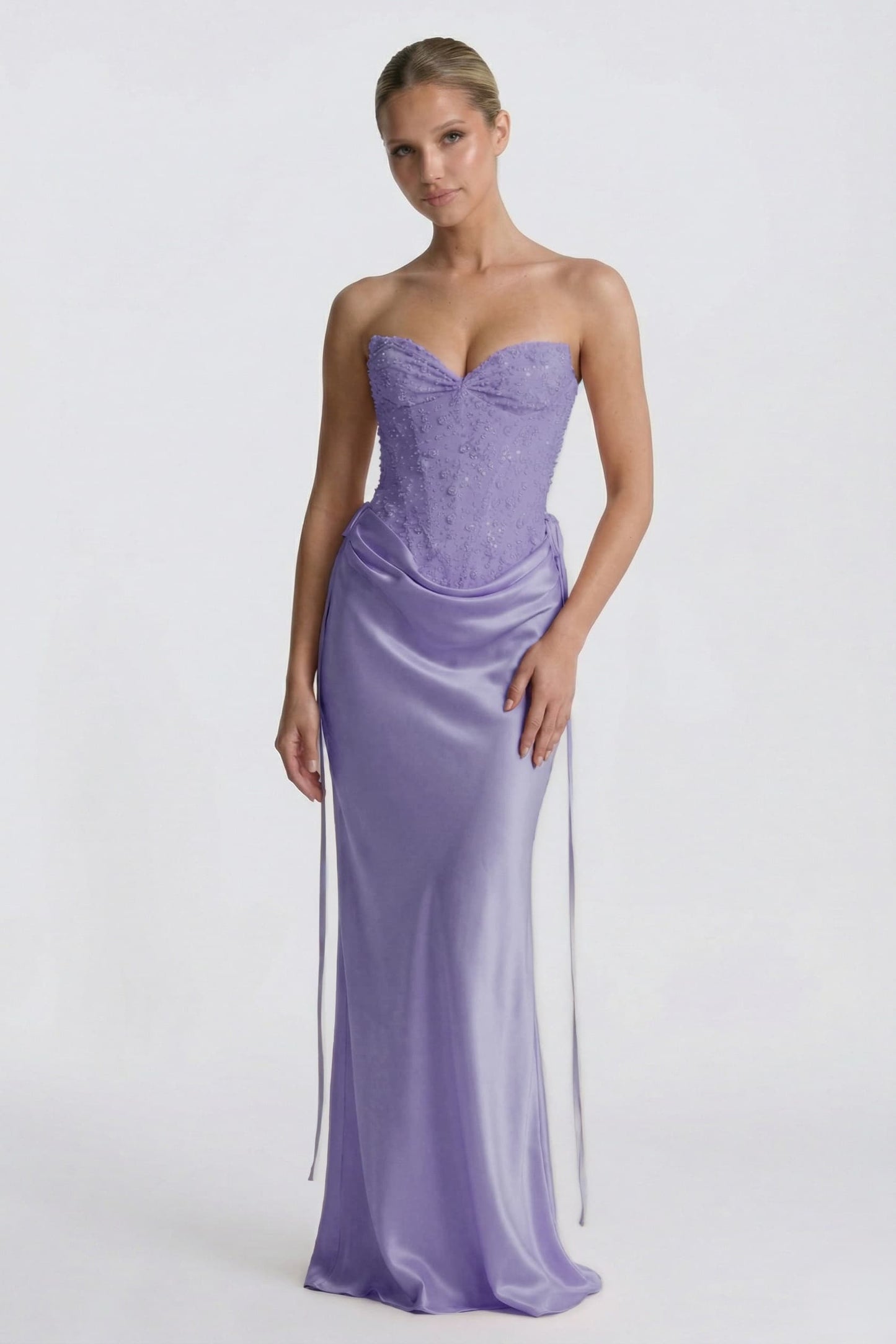Ines | Satin Sheath Wedding Guest Dress