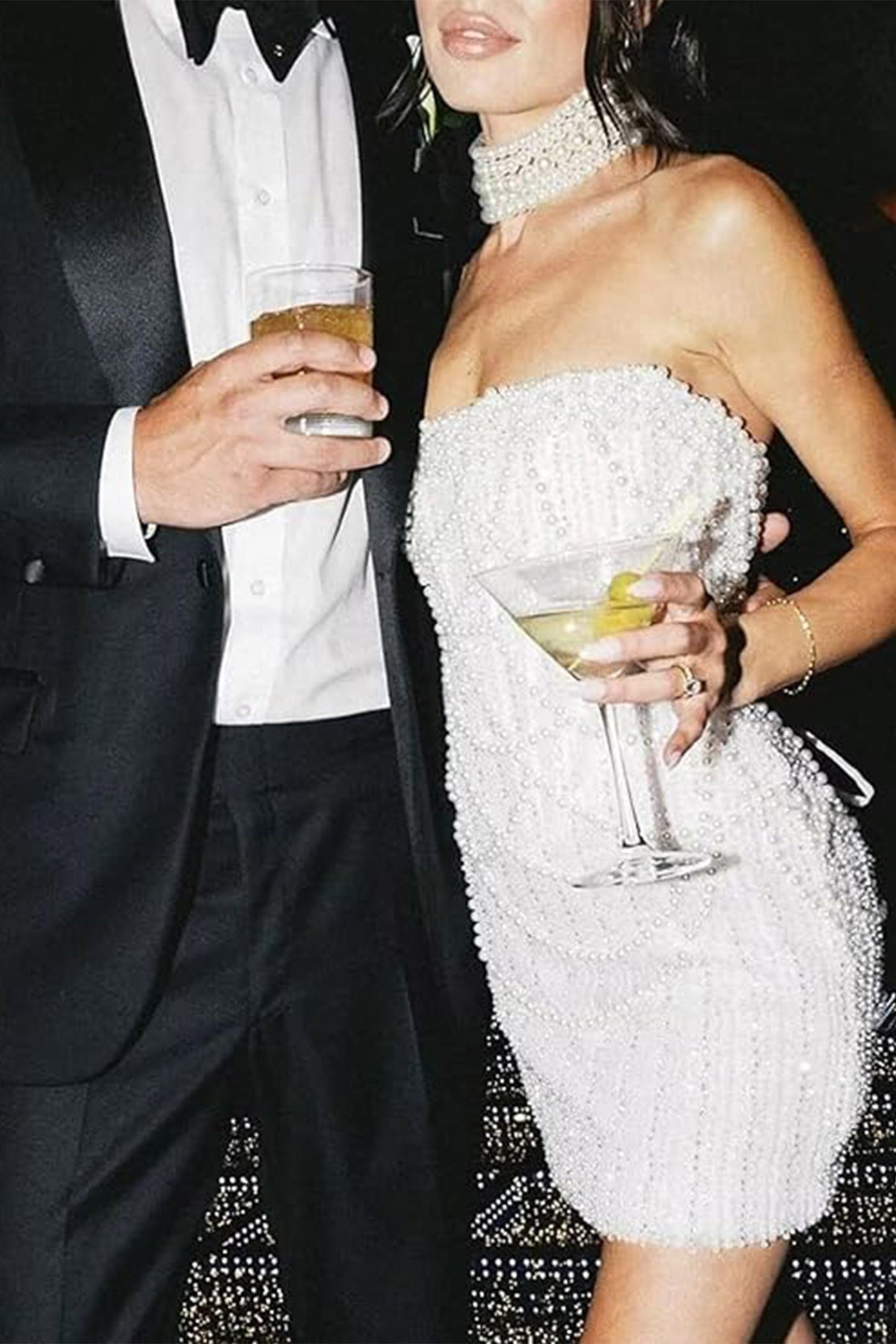 Odette | Strapless Sequin Sheath Dress