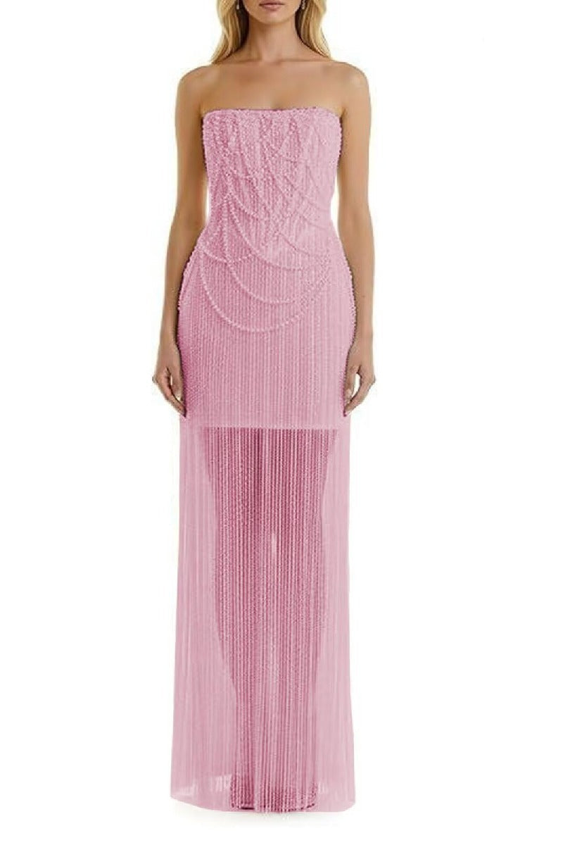 Odette | Strapless Sequin Sheath Dress