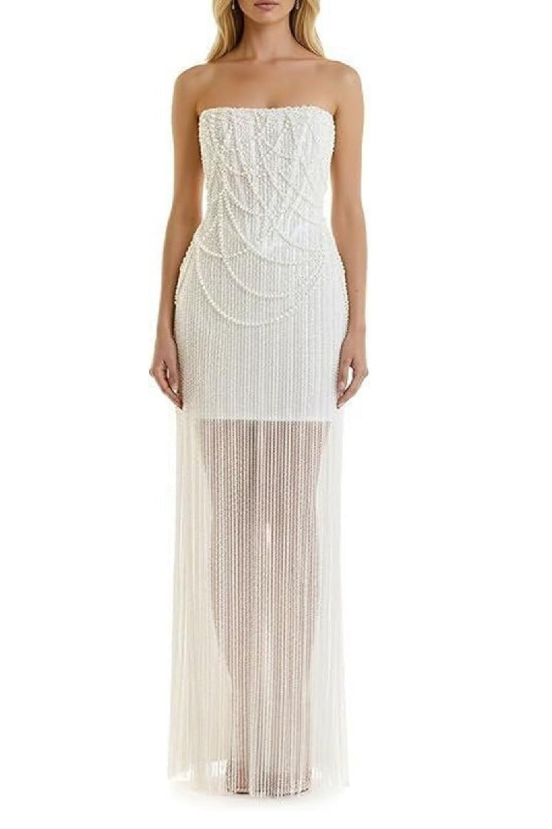 Odette | Strapless Sequin Sheath Dress
