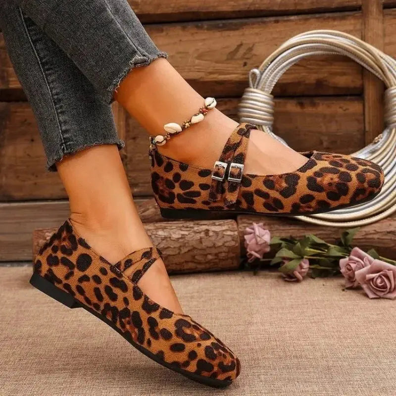 Esperanza | Chic Leopard Print Ballet Flats