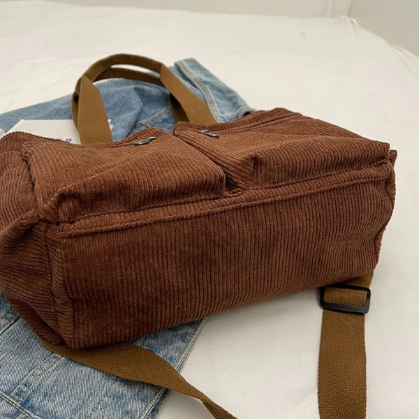 Talwyn | Corduroy Tote Bag Large Carryall For Everyday Style