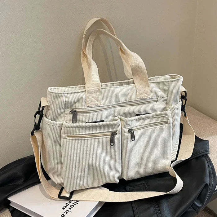 Talwyn | Corduroy Tote Bag Large Carryall For Everyday Style