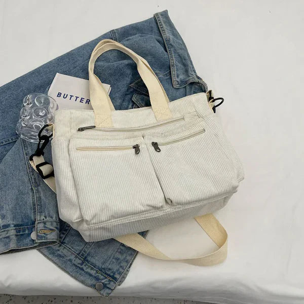 Talwyn | Corduroy Tote Bag Large Carryall For Everyday Style
