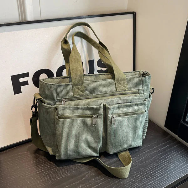 Talwyn | Corduroy Tote Bag Large Carryall For Everyday Style