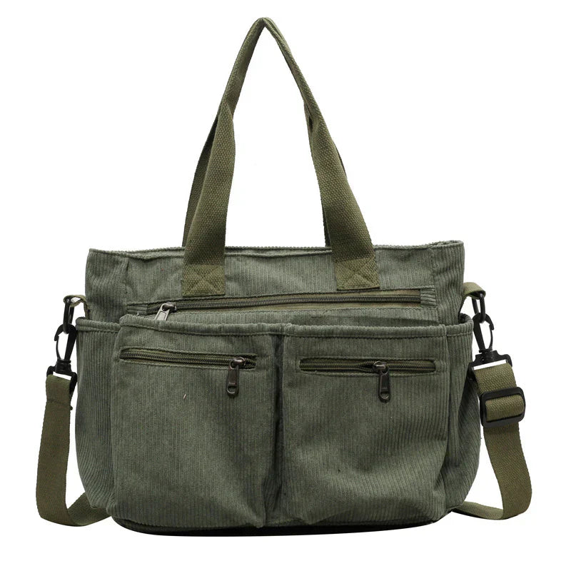 Talwyn | Corduroy Tote Bag Large Carryall For Everyday Style