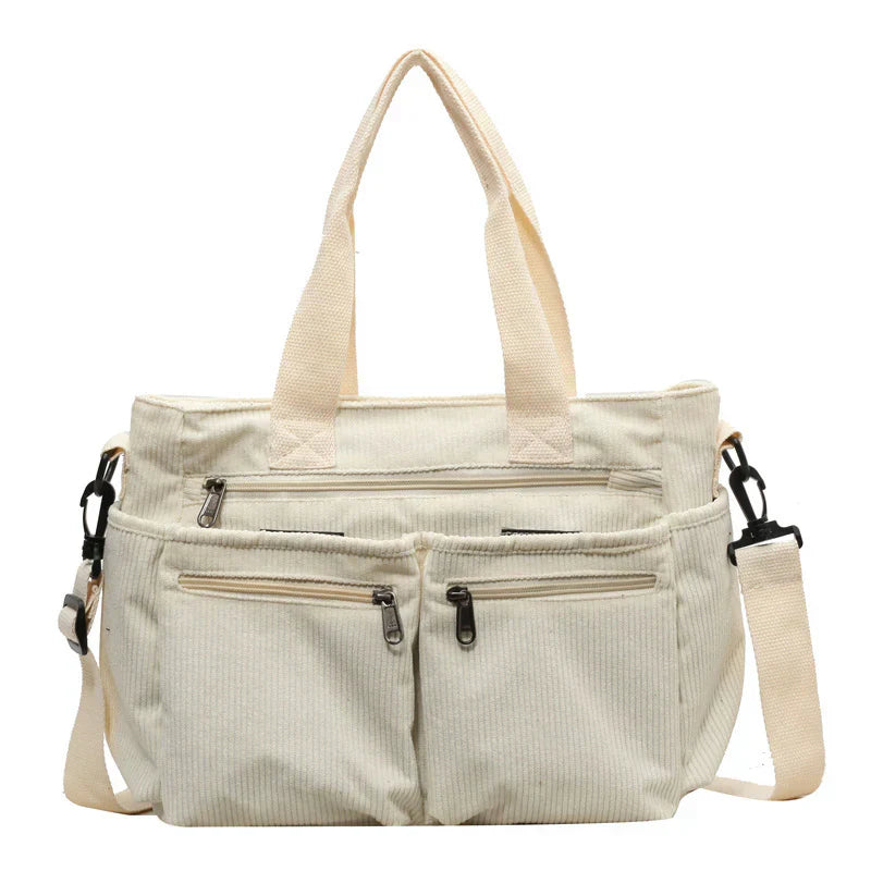 Talwyn | Corduroy Tote Bag Large Carryall For Everyday Style