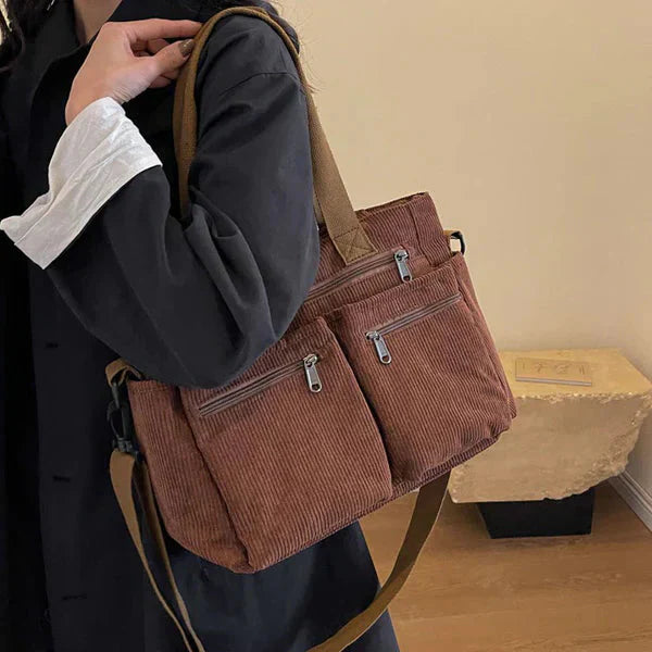 Talwyn | Corduroy Tote Bag Large Carryall For Everyday Style