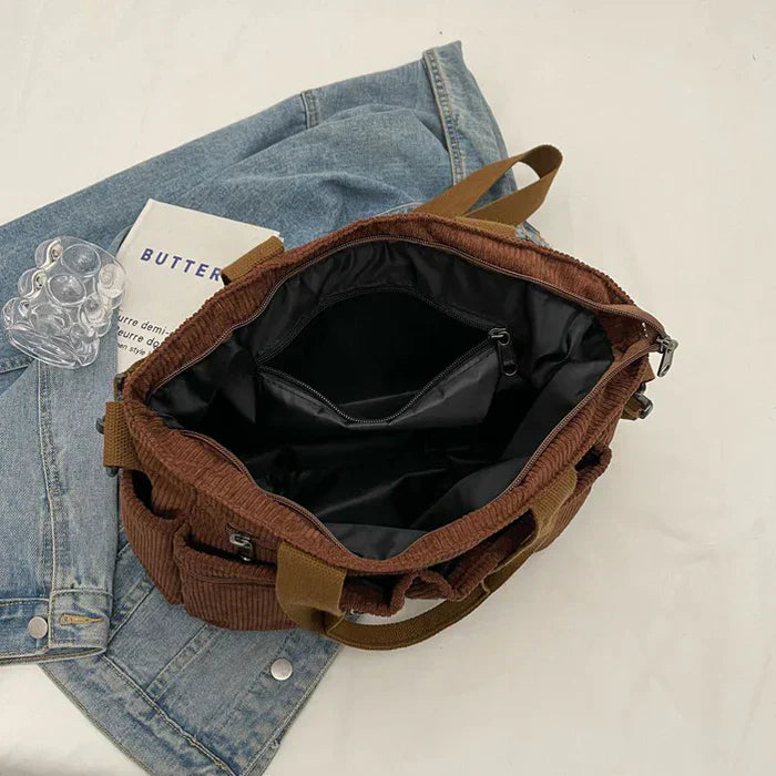 Talwyn | Corduroy Tote Bag Large Carryall For Everyday Style
