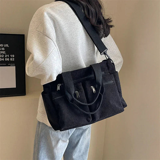 Talwyn | Corduroy Tote Bag Large Carryall For Everyday Style
