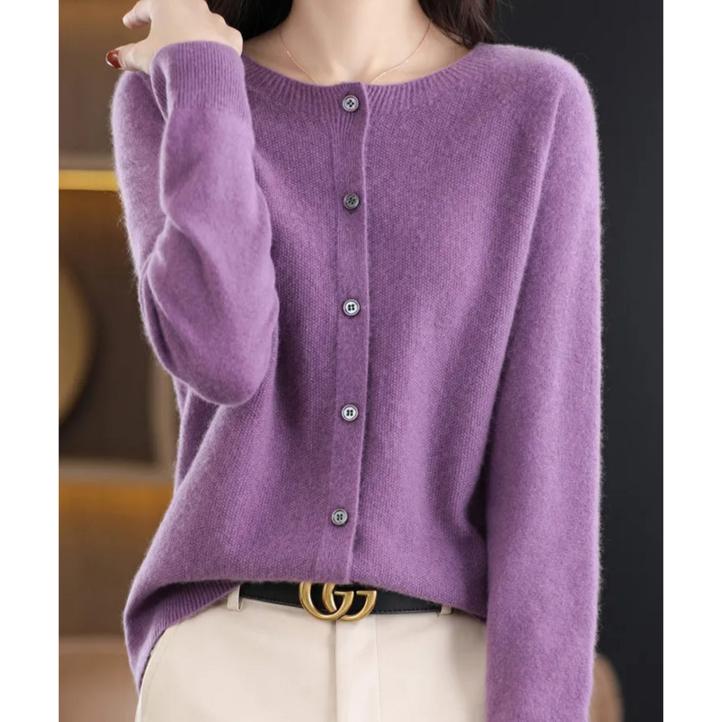 Amberlynn | Cozy Cashmere Blend Wool Cardigan