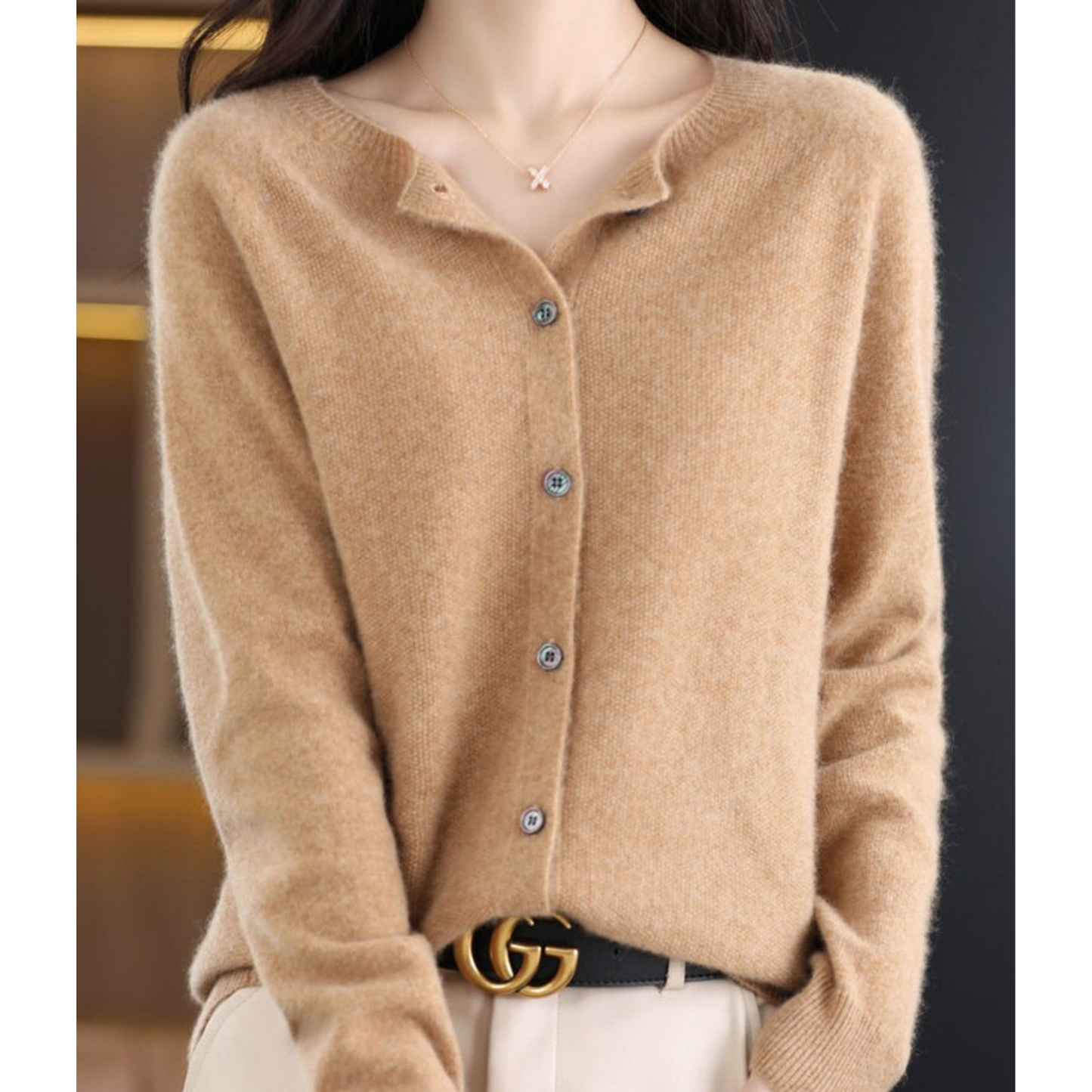 Amberlynn | Cozy Cashmere Blend Wool Cardigan