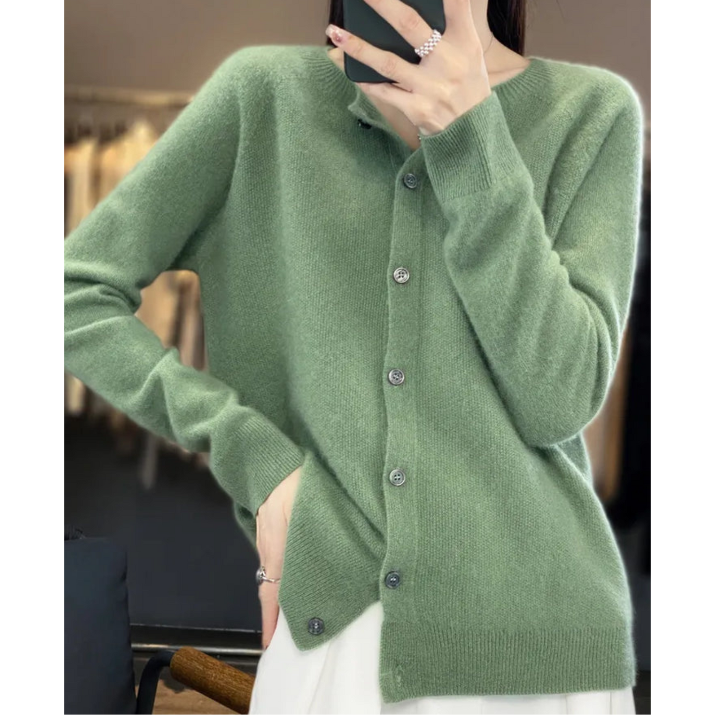 Amberlynn | Cozy Cashmere Blend Wool Cardigan