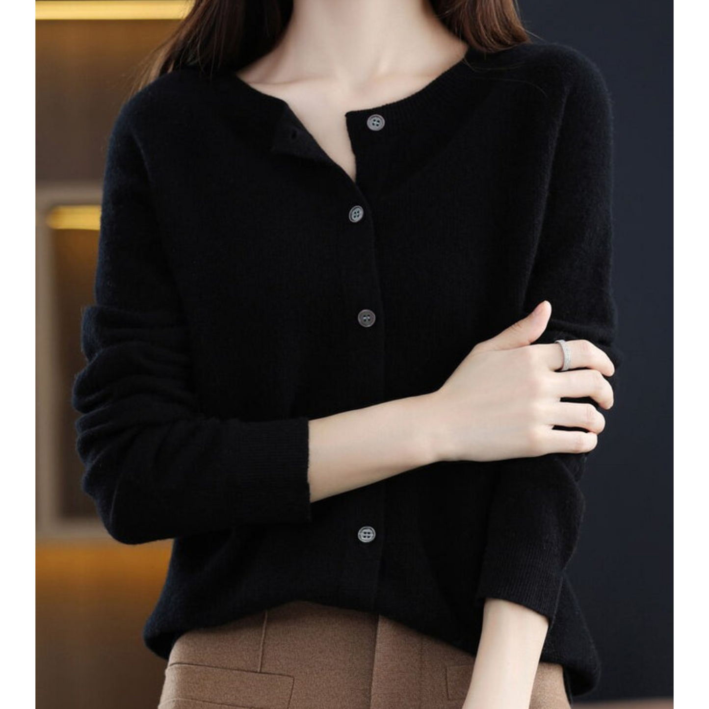 Amberlynn | Cozy Cashmere Blend Wool Cardigan