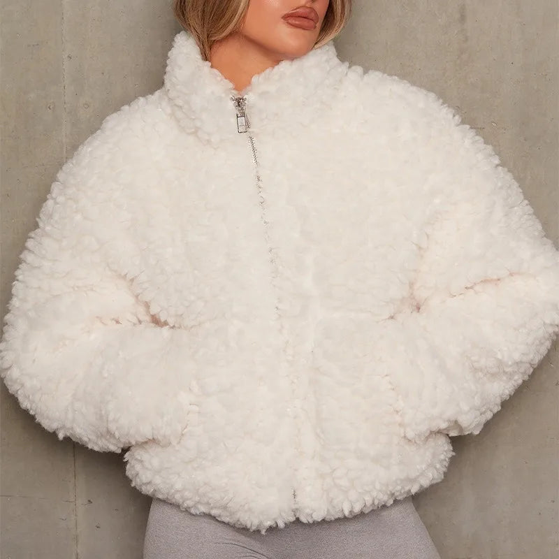 Morwenna | Cropped Teddy Jacket for Cozy Style