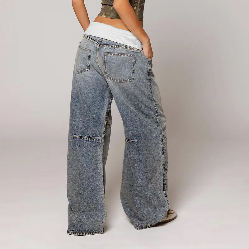 Elowen | Baggy Fit Jeans with Elastic Waistband