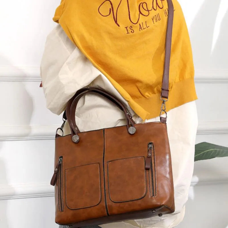 Melia | Elegant Leather Shoulder Bag Durable Everyday Companion