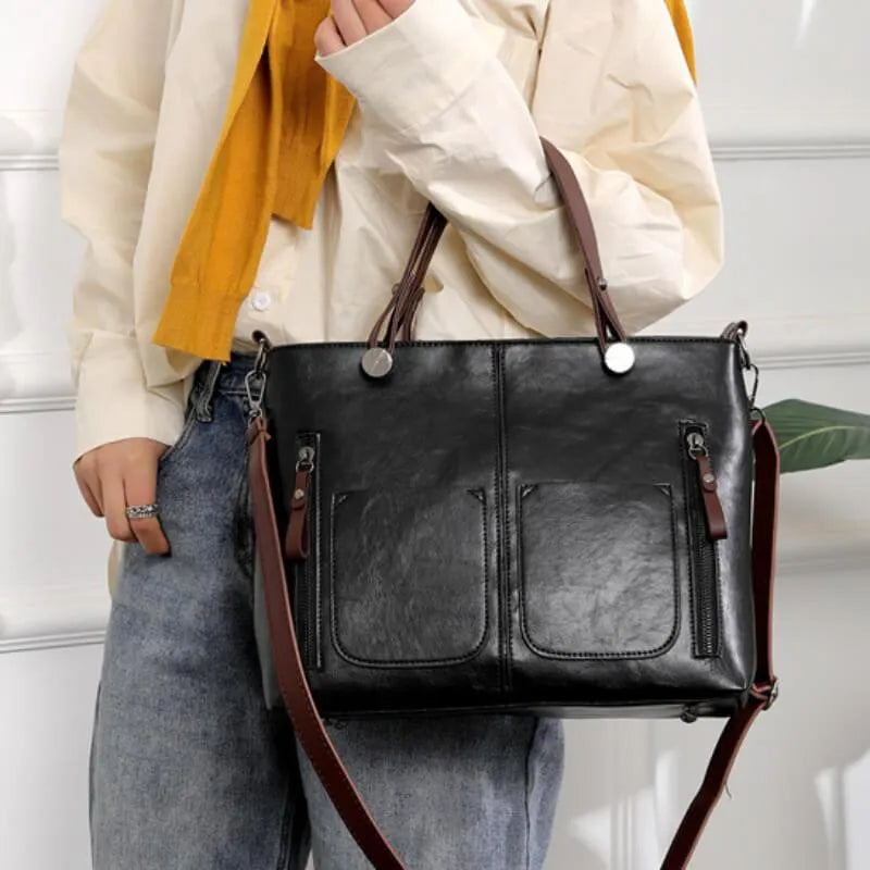 Melia | Elegant Leather Shoulder Bag Durable Everyday Companion