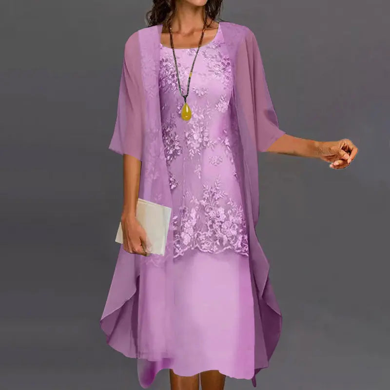 Iolanthe | Elegant Chiffon Two-Piece Dress