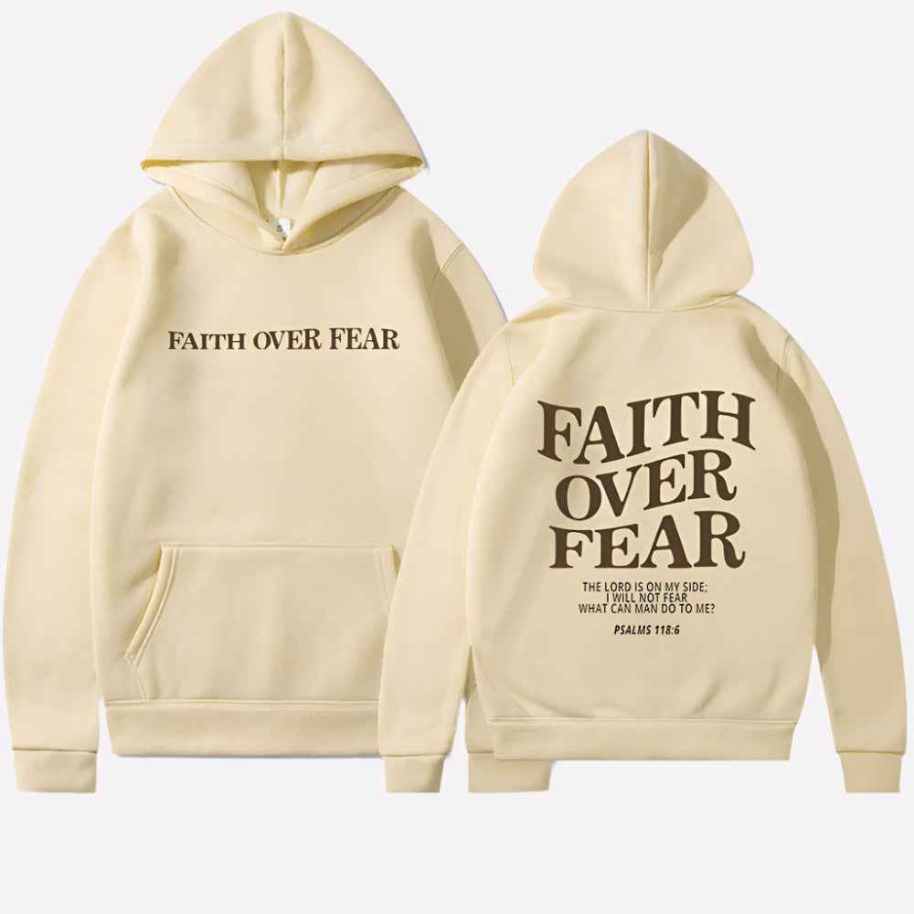 Daphne | Faith Over Fear Hoodie Motivational Comfort Wear Everyday