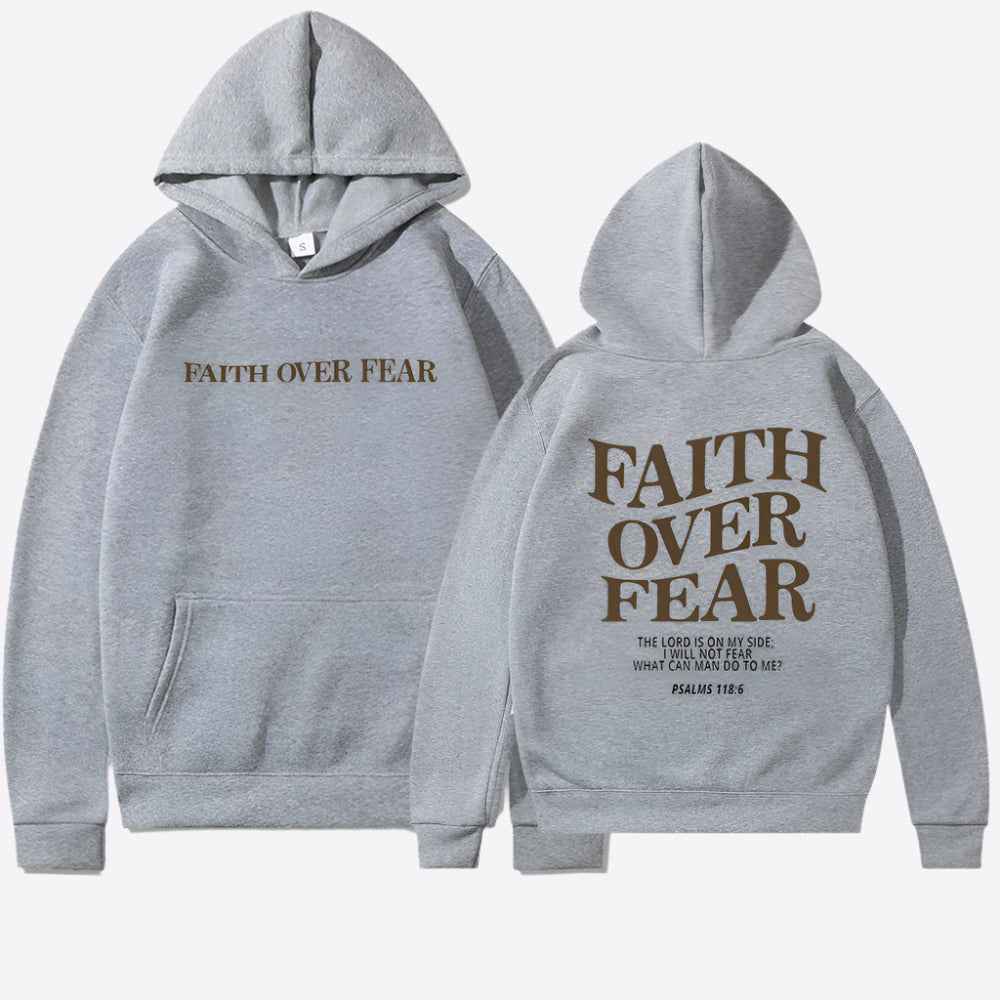 Daphne | Faith Over Fear Hoodie Motivational Comfort Wear Everyday