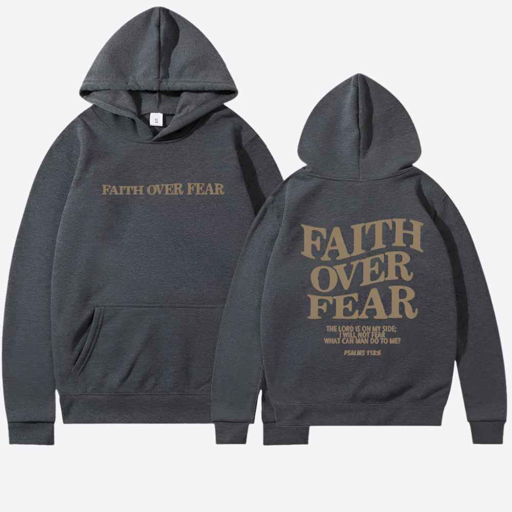 Daphne | Faith Over Fear Hoodie Motivational Comfort Wear Everyday