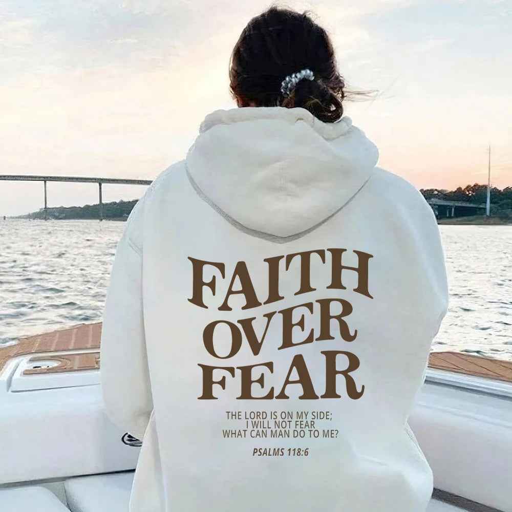 Daphne | Faith Over Fear Hoodie Motivational Comfort Wear Everyday
