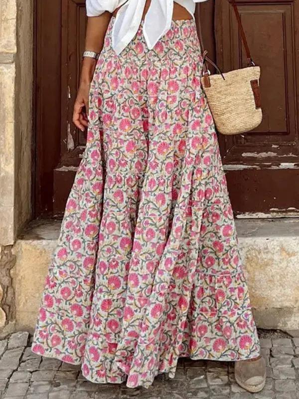 Laurelin | Floral Print Maxi Skirt