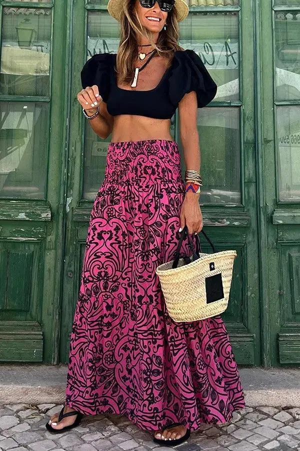Laurelin | Floral Print Maxi Skirt