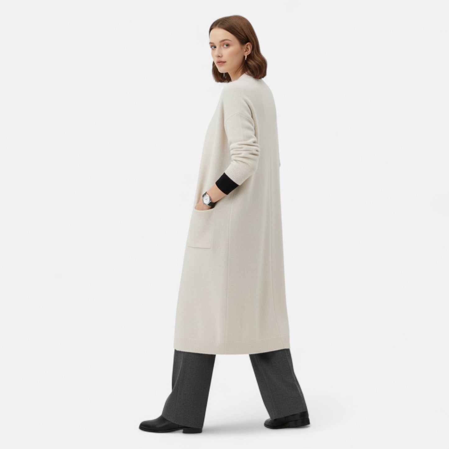 Undina | Long Silhouette Open-Front Cardigan