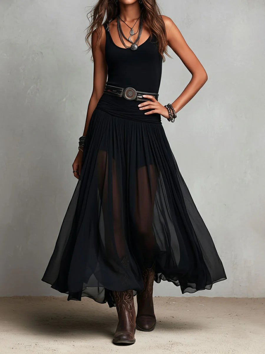 Bexley | Sleeveless Boho V-Neck Maxi Dress