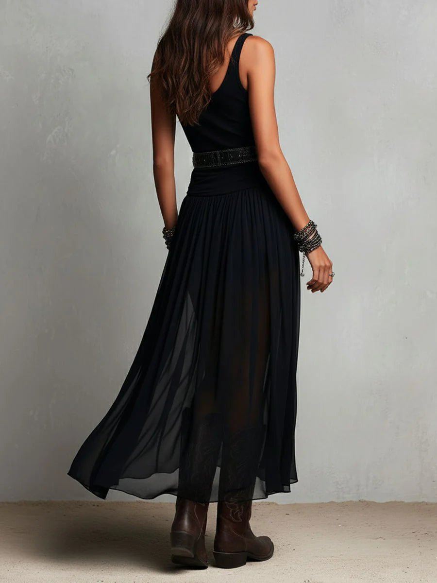 Bexley | Sleeveless Boho V-Neck Maxi Dress