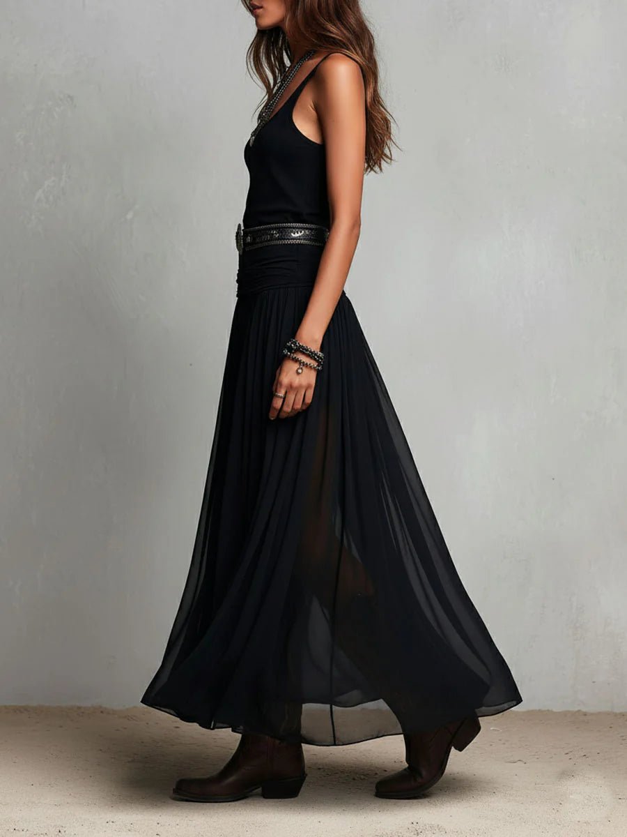 Bexley | Sleeveless Boho V-Neck Maxi Dress