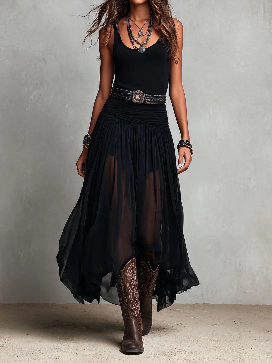 Bexley | Sleeveless Boho V-Neck Maxi Dress
