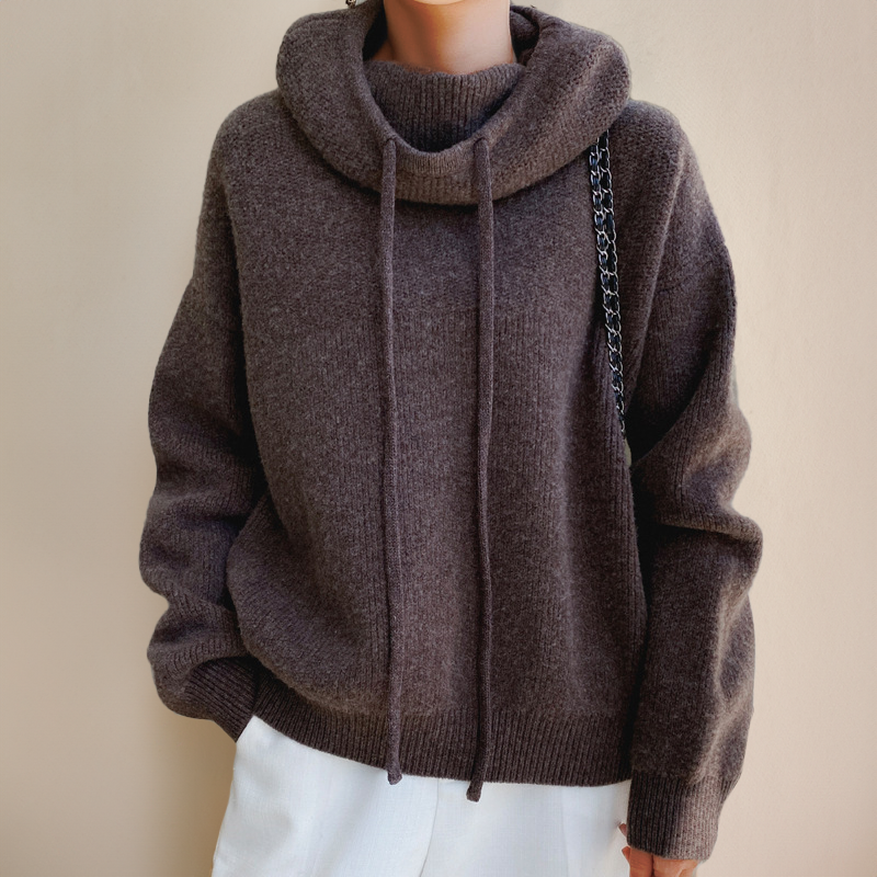 Josephine | Oversized Hooded Pocket Long Sleeve Sweater