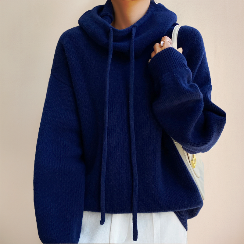 Josephine | Oversized Hooded Pocket Long Sleeve Sweater