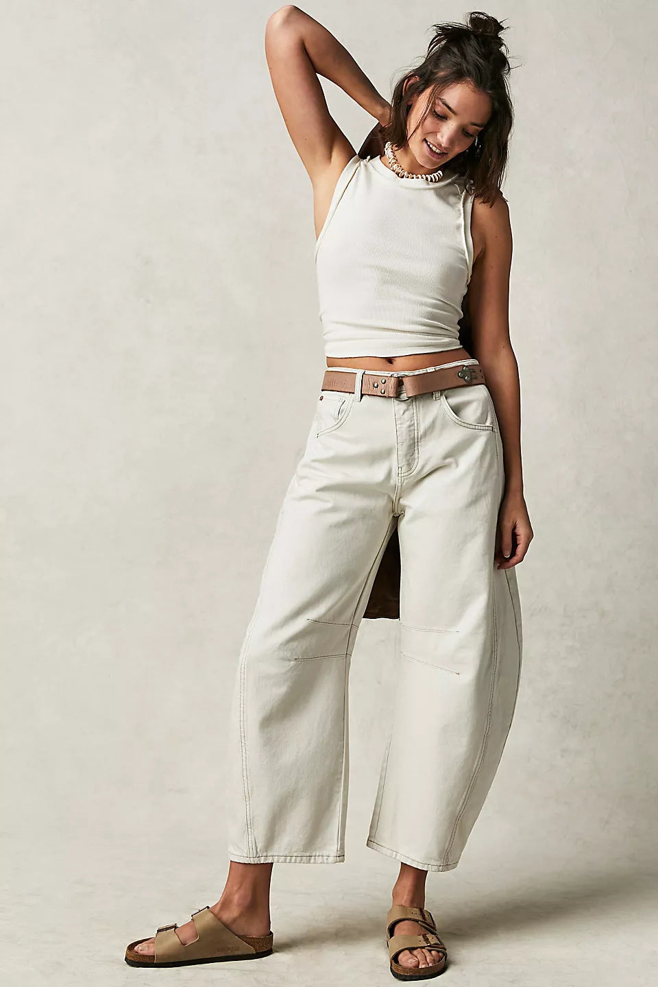 Rosamund | High-Stretch Mid-Rise Barrel Jeans
