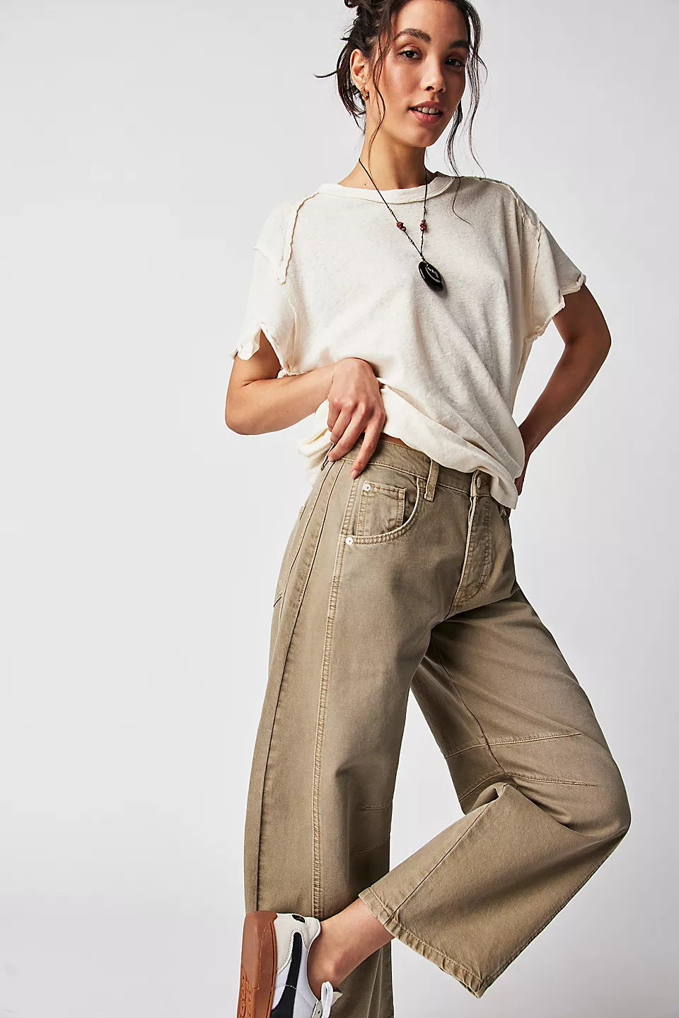 Rosamund | High-Stretch Mid-Rise Barrel Jeans