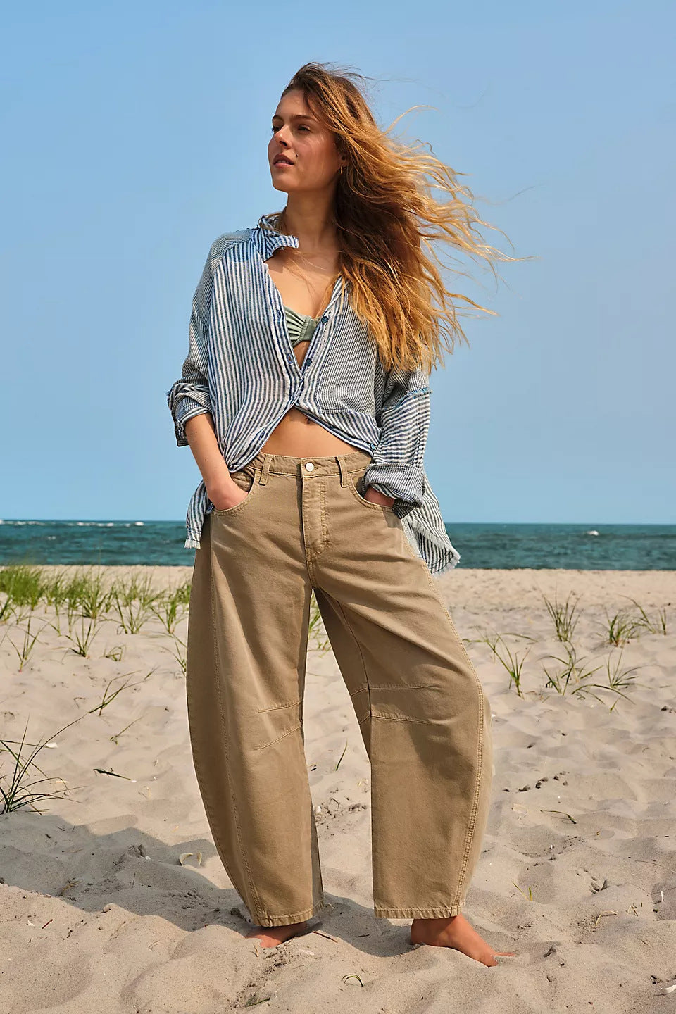 Rosamund | High-Stretch Mid-Rise Barrel Jeans