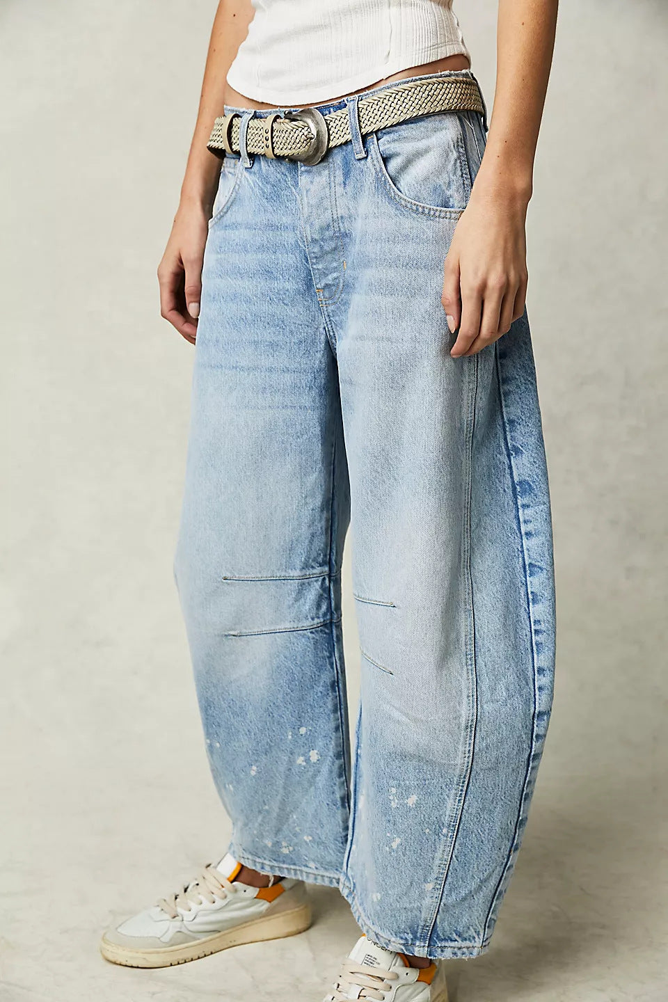 Rosamund | High-Stretch Mid-Rise Barrel Jeans