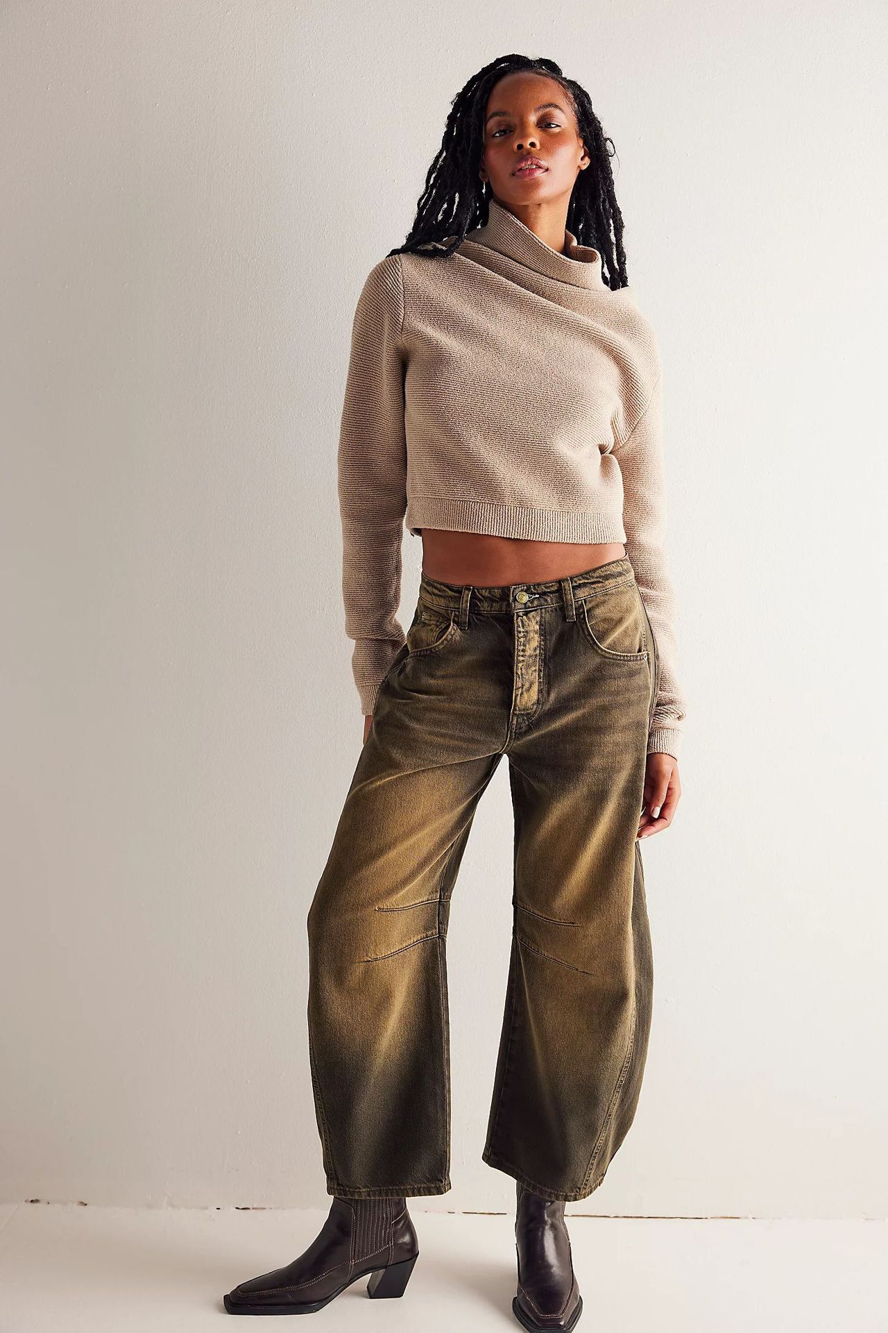 Rosamund | High-Stretch Mid-Rise Barrel Jeans
