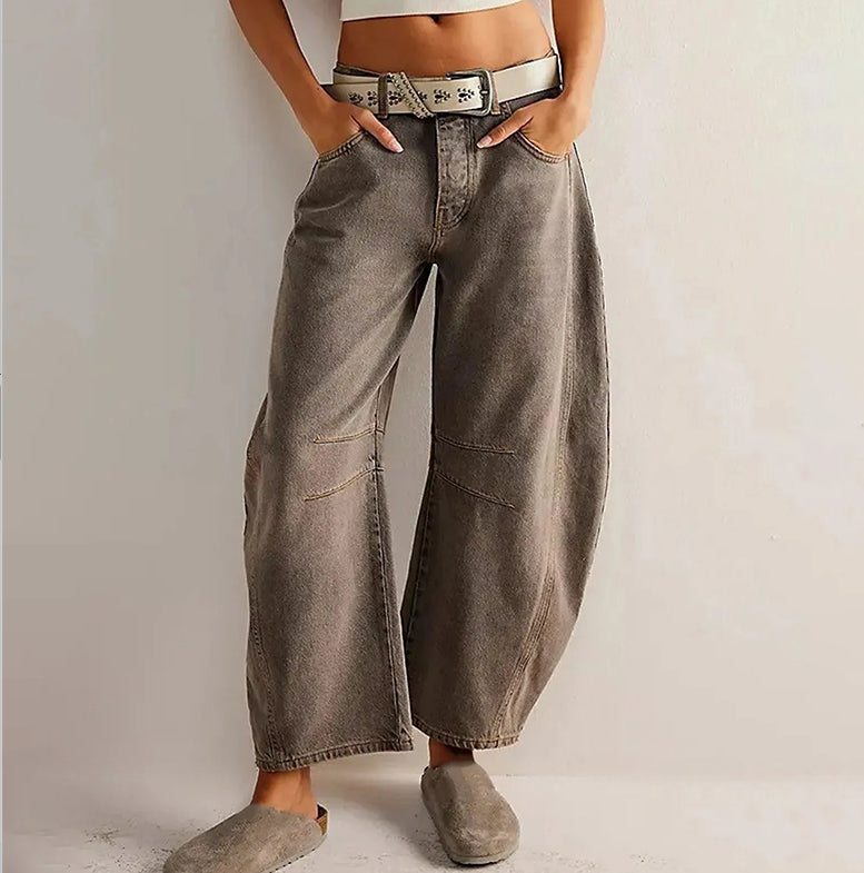 Rosamund | High-Stretch Mid-Rise Barrel Jeans