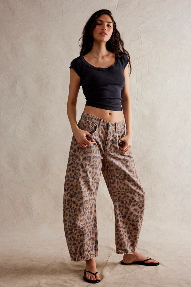 Rosamund | High-Stretch Mid-Rise Barrel Jeans