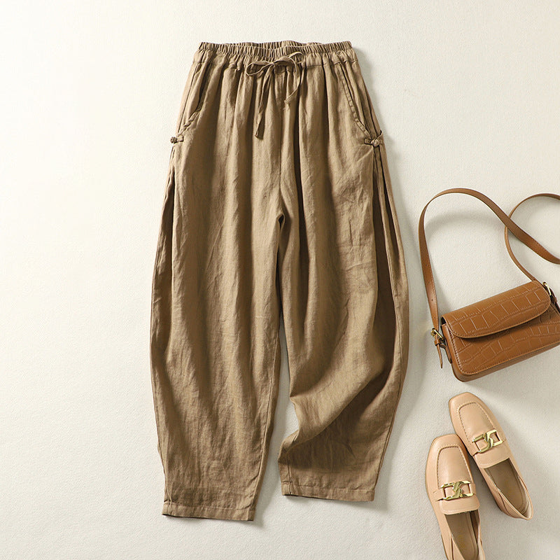 Jessalyn | Tapered Pants with Side Buttons