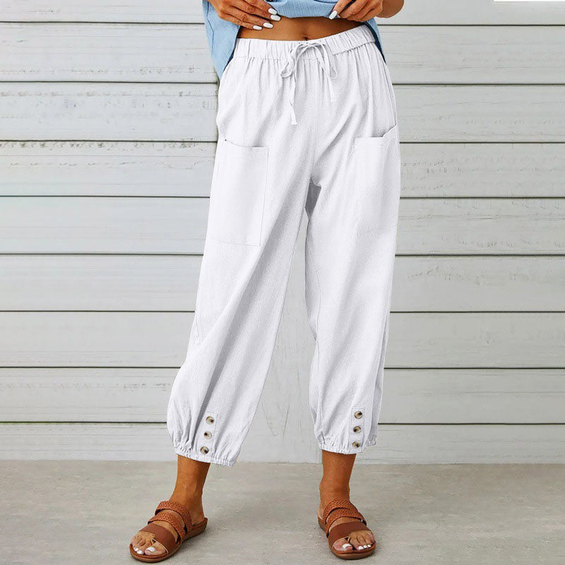 Lyra | Relaxed Cropped Pants with Pocket Detail