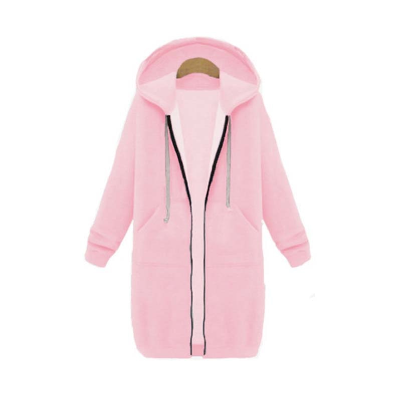 Niamh | Snug Soft Fabric Long Zip Up Drawstring Hoodie