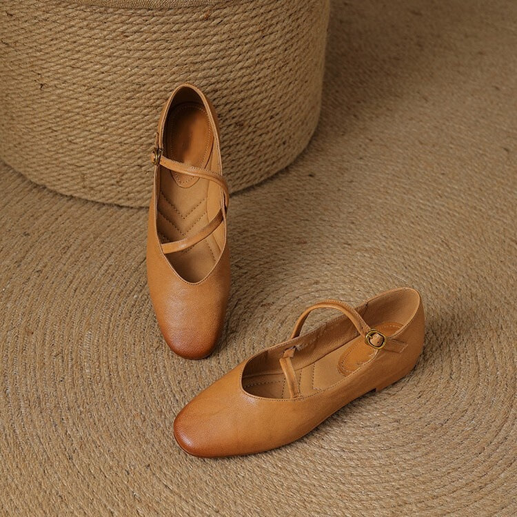 Bellefleur | Closed Toe Buckle Strap Mary Jane Flats