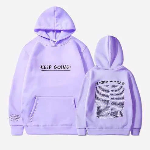 Emberly | Motivational Hoodie 100 Reasons To Stay Positive Today