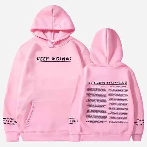 Emberly | Motivational Hoodie 100 Reasons To Stay Positive Today